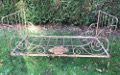 french antique daybed with starburst plaque